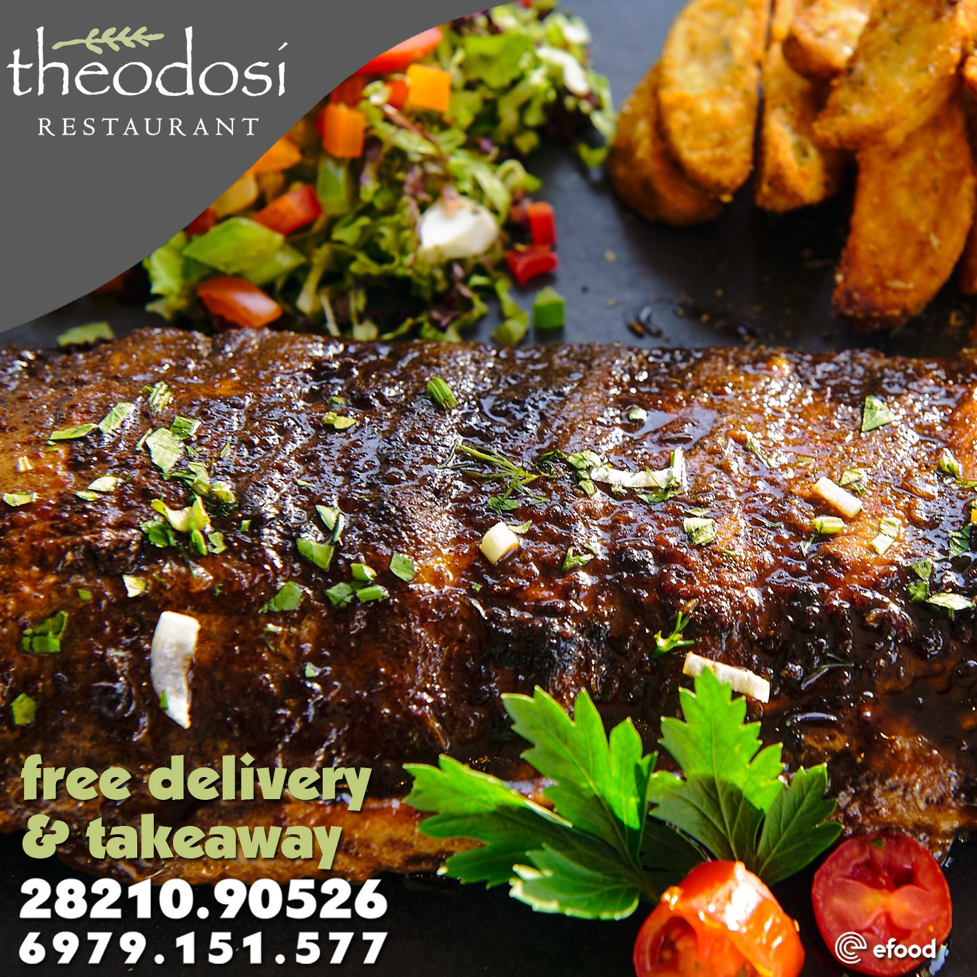 BBQ Ribs ....A must try dish at Theodosi restaurant!