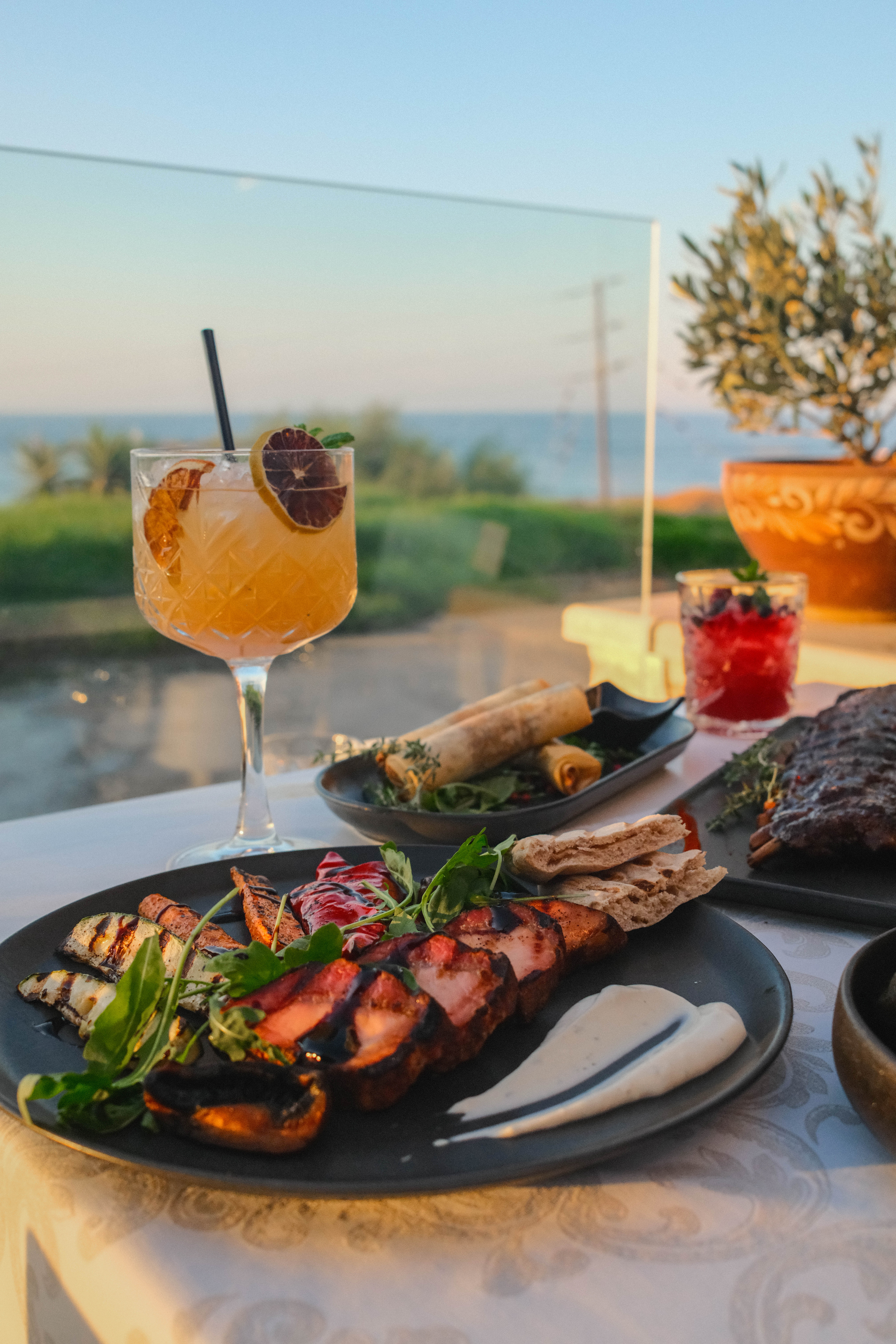 sea view restaurant Chania terrace